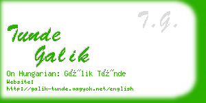 tunde galik business card